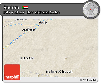 Shaded Relief Panoramic Map of Radom