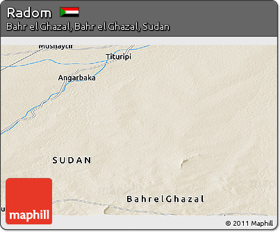 Shaded Relief Panoramic Map of Radom