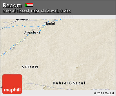 Shaded Relief Panoramic Map of Radom