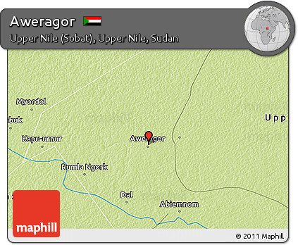 Physical 3D Map of Aweragor