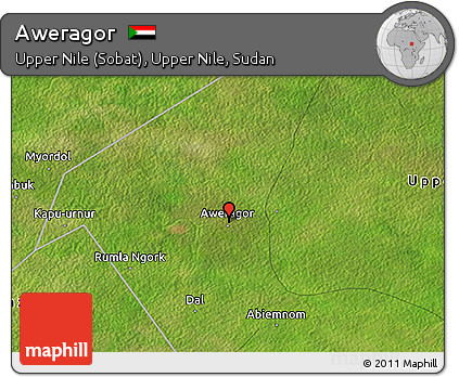 Satellite 3D Map of Aweragor
