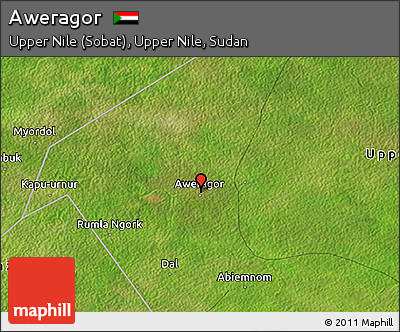 Satellite 3D Map of Aweragor