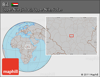 Gray Location Map of Bil
