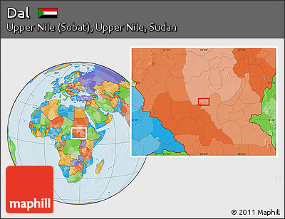 Political Location Map of Dal