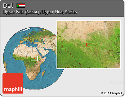 Satellite Location Map of Dal