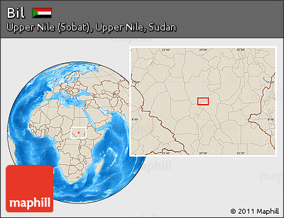 Shaded Relief Location Map of Bil