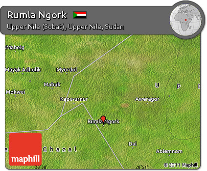Satellite Map of Rumla Ngork