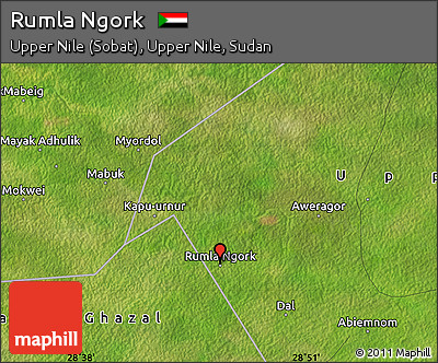 Satellite Map of Rumla Ngork