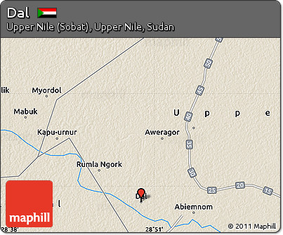 Shaded Relief Map of Dal
