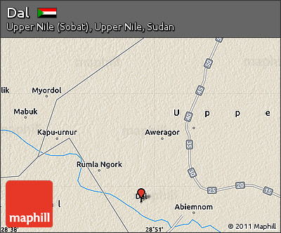 Shaded Relief Map of Dal