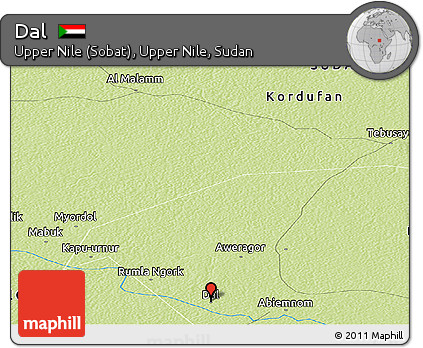 Physical Panoramic Map of Dal