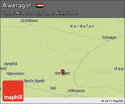 Physical Panoramic Map of Aweragor