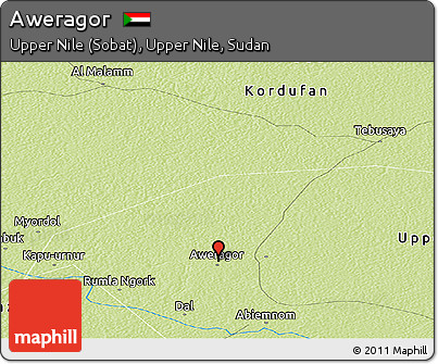Physical Panoramic Map of Aweragor