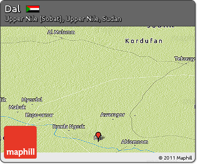 Physical Panoramic Map of Dal
