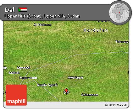 Satellite Panoramic Map of Dal
