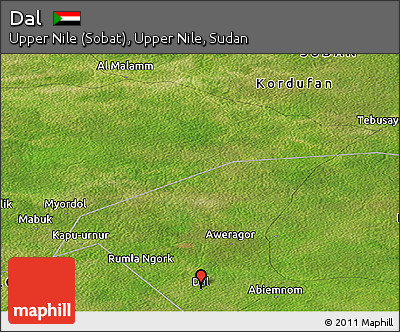 Satellite Panoramic Map of Dal