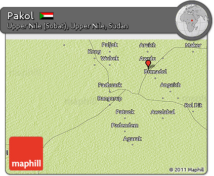 Physical 3D Map of Pakol