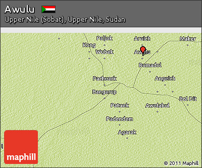 Physical 3D Map of Awulu
