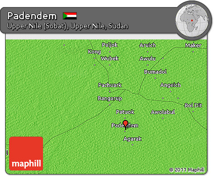 Political 3D Map of Padendem