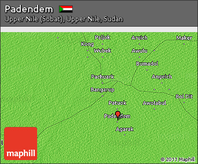 Political 3D Map of Padendem