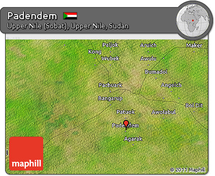 Satellite 3D Map of Padendem