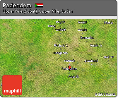 Satellite 3D Map of Padendem