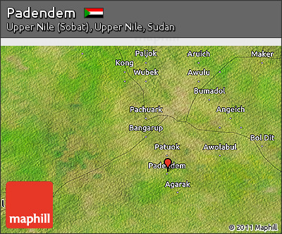 Satellite 3D Map of Padendem