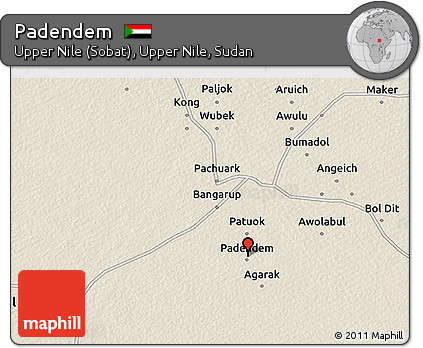 Shaded Relief 3D Map of Padendem