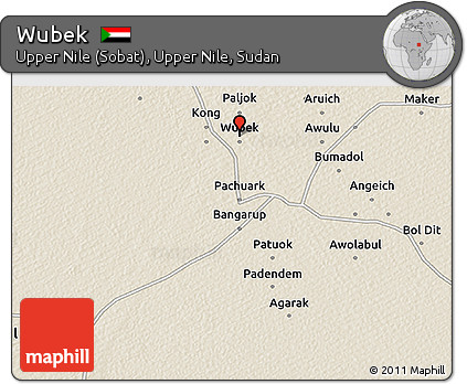 Shaded Relief 3D Map of Wubek