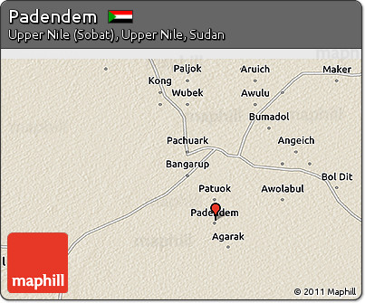 Shaded Relief 3D Map of Padendem