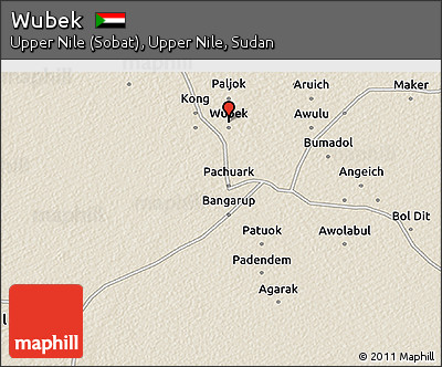 Shaded Relief 3D Map of Wubek