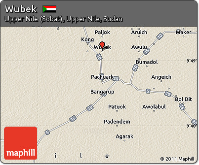 Shaded Relief Map of Wubek