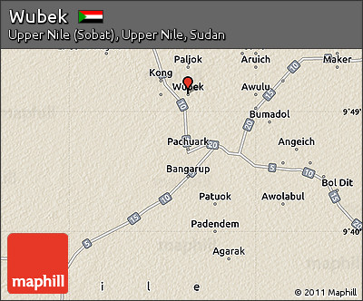 Shaded Relief Map of Wubek