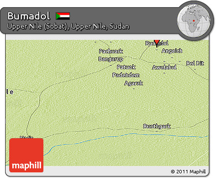Physical Panoramic Map of Bumadol