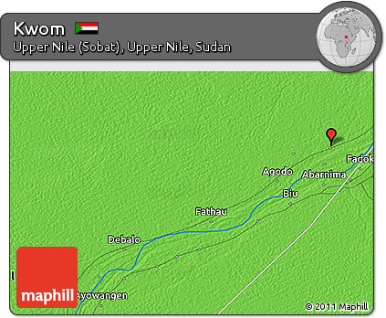 Political 3D Map of Kwom