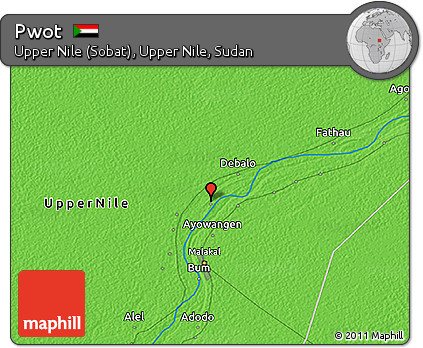Political 3D Map of Pwot
