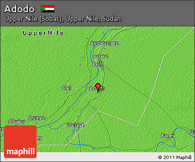 Political 3D Map of Adodo