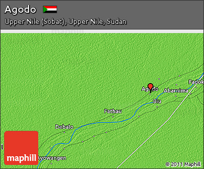 Political 3D Map of Agodo