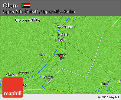 Political 3D Map of Olam