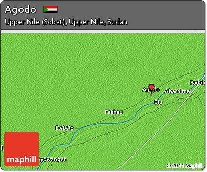 Political 3D Map of Agodo