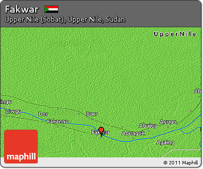 Political 3D Map of Fakwar