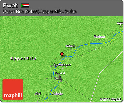 Political 3D Map of Pwot