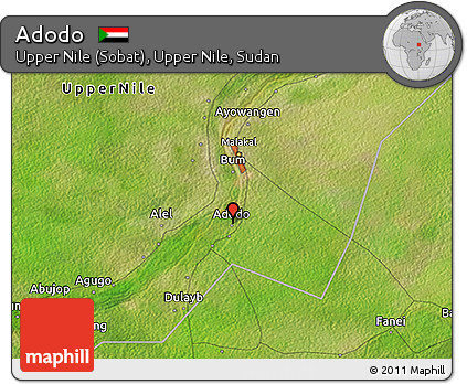 Satellite 3D Map of Adodo