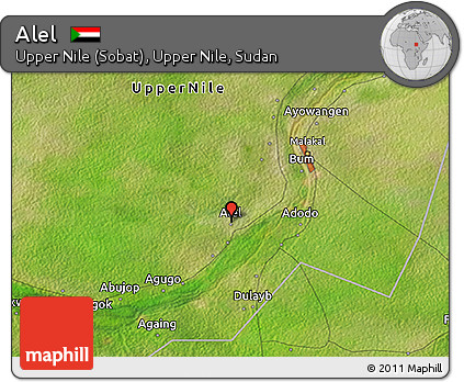 Satellite 3D Map of Alel