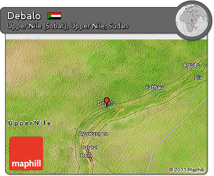 Satellite 3D Map of Debalo