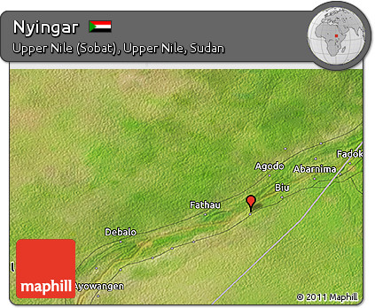 Satellite 3D Map of Nyingar