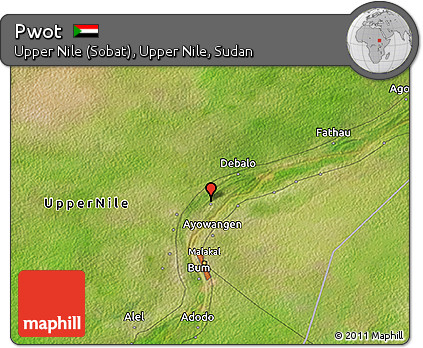 Satellite 3D Map of Pwot