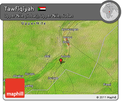 Satellite 3D Map of Tawfīqīyah
