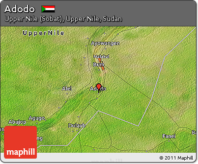 Satellite 3D Map of Adodo