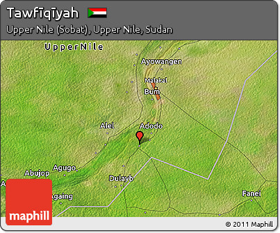 Satellite 3D Map of Tawfīqīyah